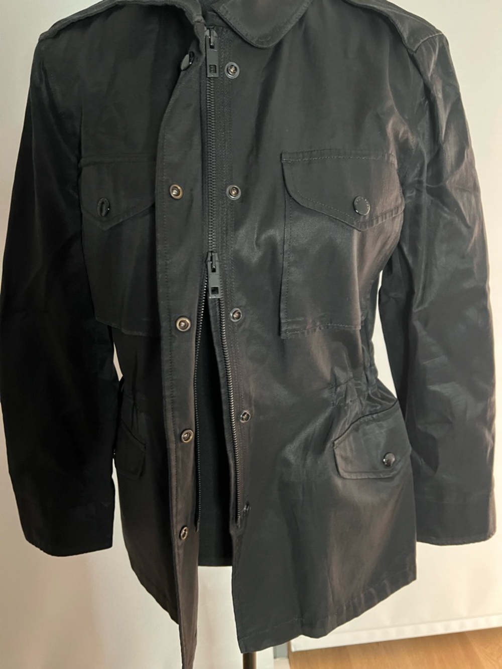 rag & bone Black Utility Jacket with Button-Front - Picture 6 of 8